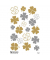 Sticker Kleeblatt transparent gold silbe