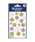 Sticker Kleeblatt transparent gold silbe