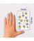 Sticker Kleeblatt transparent gold silbe