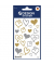 Sticker Herzen transparent gold silber