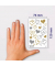 Sticker Herzen transparent gold silber
