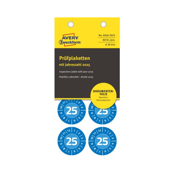 4004182081181 - Hinweisetiketten Ø30mm blau 4004182081181 AVERY Zweckform