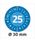 Hinweisetiketten Ø30mm blau