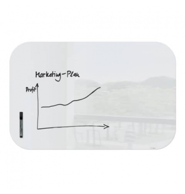 Magnettafel GL303, 100x65cm, Tempered Glas / Sicherheitsglas (ESG)