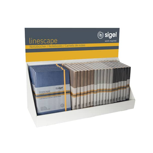 4004360778421 - Notizbuch SF455 Linescape farbig sortiert A5 liniert kariert 80g 88 Blatt   176 Seiten 4004360778421 24 Stück