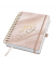 Buchkalender JP205, Jolie, grau, gold, 1 Tag / 2 Seiten, 16,8x21,5cm (A5), Jahresunabh&auml;ngig