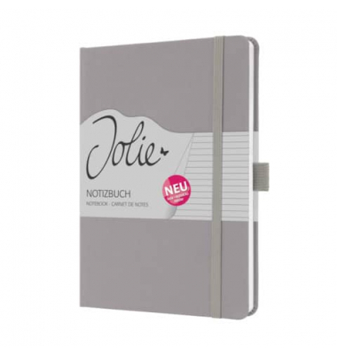 Notizbuch JN403, grau, A5, liniert, 100g, 96 Blatt / 192 Seiten