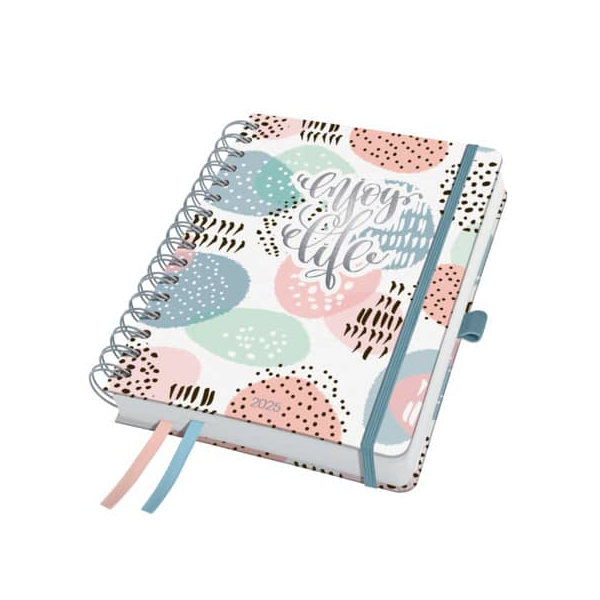 10 Stück Sigel Buchkalender J5602, rosa, mint, grau, 1 Woche / 2 Seiten (A5), 2026 4004360782329 Sigel