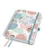 Buchkalender J5602, rosa, mint, grau, 2 Seiten / 1 Woche, , 2025