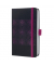 Buchkalender J5212, schwarz, pink, 2 Seiten / 1 Woche, , 2025