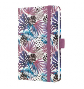 Buchkalender J5354, lila, beere, blau, schwarz, 1 Woche / 2 Seiten, 9,5x15cm (A6), 2026