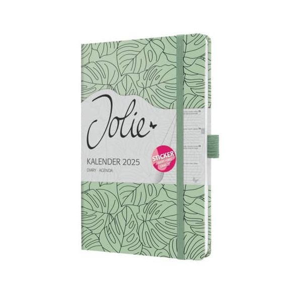 12 Stück Sigel Buchkalender J5353, hellgrün, 1 Woche / 2 Seiten (A5), 2026 4004360782800 Sigel