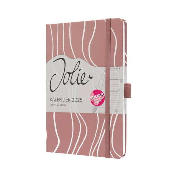 12 Stück Sigel Buchkalender J5351, rosé, 1 Woche / 2 Seiten (A5), 2026 4004360782862 Sigel