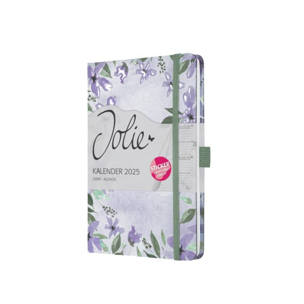 12 Stück Sigel Buchkalender J5337, lila, grün, 1 Woche / 2 Seiten (A5), 2026 4004360783289 Sigel
