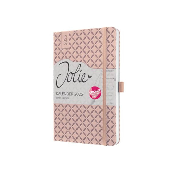 12 Stück Sigel Buchkalender J5131, rosé, 1 Woche / 2 Seiten (A5), 2026 4004360783548 Sigel