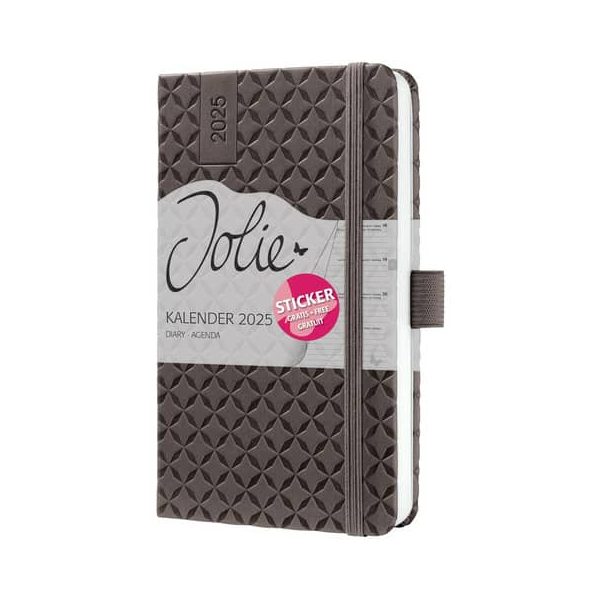 16 Stück Sigel Buchkalender J5122, braun, 1 Woche / 2 Seiten (A6), 2026 4004360783838 Sigel