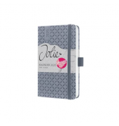 Buchkalender J5120, Jolie, grau, 1 Woche / 2 Seiten, 9,5x15cm (A6), 2025