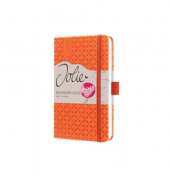 Buchkalender J5118, Jolie, orange, 1 Woche / 2 Seiten, 9,5x15cm (A6), 2025