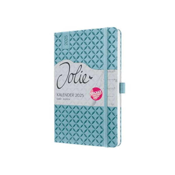 12 Stück Sigel Buchkalender J5113, hellblau, 1 Woche / 2 Seiten (A5), 2026 4004360784040 Sigel