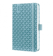 Buchkalender J5112, hellblau, 1 Woche / 2 Seiten (A6), 2026