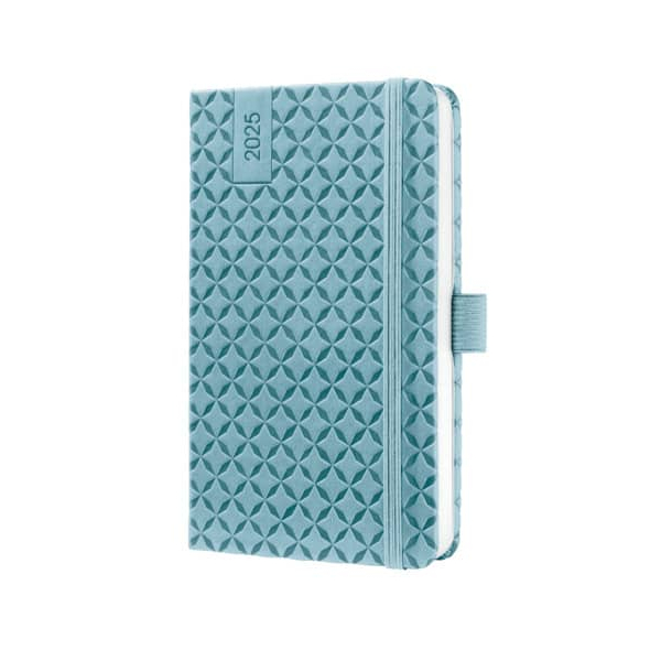 16 Stück Sigel Buchkalender J5112, hellblau, 1 Woche / 2 Seiten (A6), 2026 4004360784071 Sigel