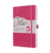 Buchkalender J5105, Jolie, pink, 1 Woche / 2 Seiten, 13,5x20,3cm (A5), 2025