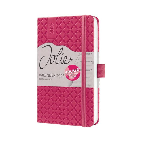 16 Stück Sigel Buchkalender J5104, pink, 1 Woche / 2 Seiten (A6), 2026 4004360784194 Sigel