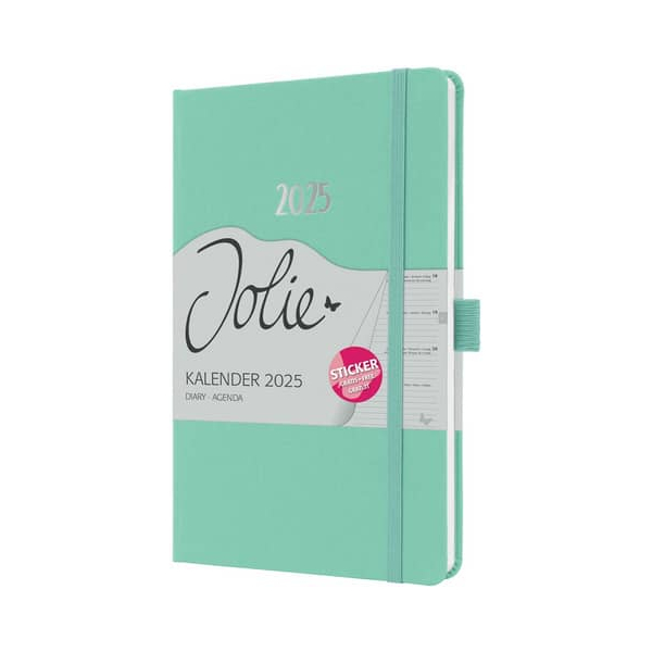 12 Stück Sigel Buchkalender J5409, mintgrün, 1 Woche / 2 Seiten (A5), 2026 4004360784361 Sigel