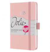 Buchkalender J5404, Jolie, rosa, 1 Woche / 2 Seiten, 9,5x15cm (A6), 2025