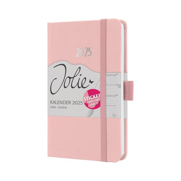 14 Stück Sigel Buchkalender J5404, rosa, 1 Woche / 2 Seiten (A6), 2026 4004360784514 Sigel