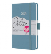 Buchkalender J5400, Jolie, blau, 1 Woche / 2 Seiten, 9,5x15cm (A6), 2025