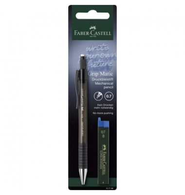 Druckbleistift-Set, 137796, schwarz, 0,7mm, B