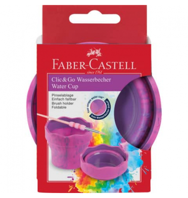 Wasserbecher 181527 Clic & Go, pink marble, 10x10x10cm