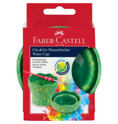 Wasserbecher 181528 Clic & Go, gr&uuml;n marble, 10x10x10cm