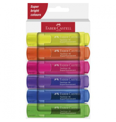 Textmarker 254646, Etui (6 #), farbig sortiert, 1-5mm Keilspitze
