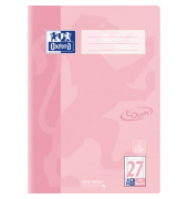 Schulheft 400196038 TOUCH, Lineatur 27 / liniert mit Rand, A4, 90g, pastell koralle, 16 Blatt / 32 Seiten