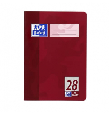 Schulheft 100050374, Lineatur 28 / Lineatur 28 / keine, A5, 90g, sortiert, 16 Blatt / 32 Seiten