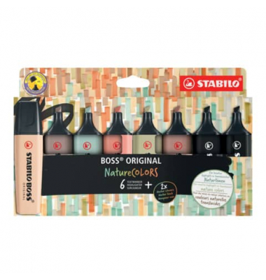 Textmarker STABILO BOSS ORIGINAL NatureCOLORS, EO70/8-2-1, 2+5mm 
