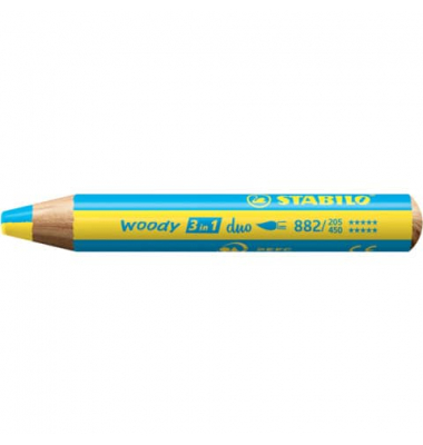 Aquarellfarbstift Woody gelbcyanblau