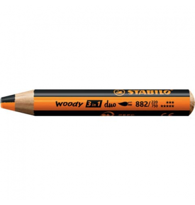 Aquarellfarbstift Woody orangeschwarz