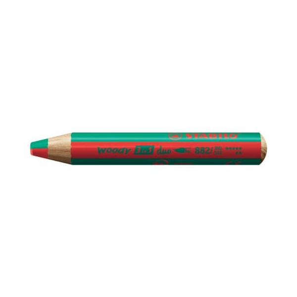 5 Stück Stabilo Aquarellstift STABILO woody 3 in 1, 882/310-533, rund. Wegen seiner dicken Form ideal für Kinderhände: der Stift ist gut zu grei