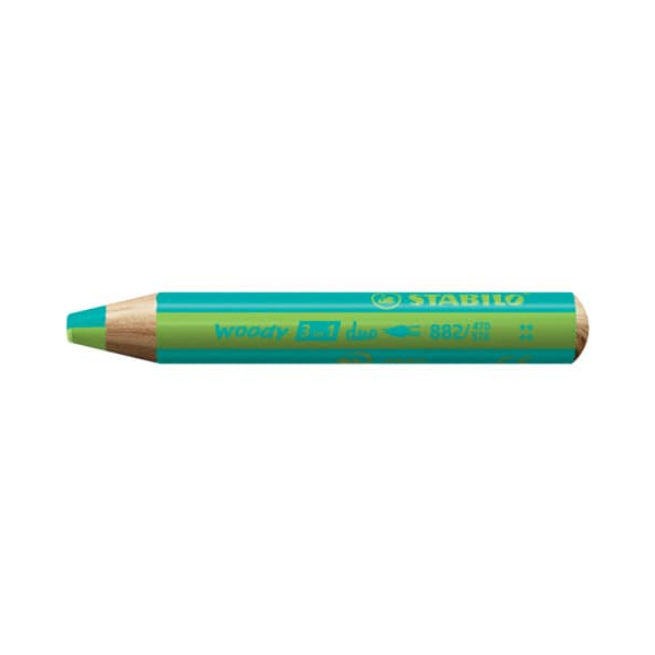 5 Stück Stabilo Aquarellstift STABILO woody 3 in 1, 882/470-570, rund. Wegen seiner dicken Form ideal für Kinderhände: der Stift ist gut zu grei
