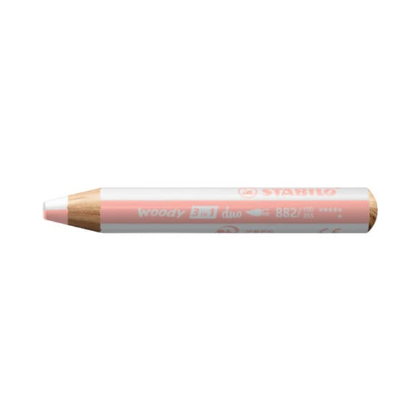 5 Stück Stabilo Aquarellstift STABILO woody 3 in 1, 882/100-355, rund. Wegen seiner dicken Form ideal für Kinderhände: der Stift ist gut zu grei
