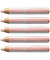 Aquarellstift STABILO woody 3 in 1, 882/100-355, weiss/apricot, rund, jumbo