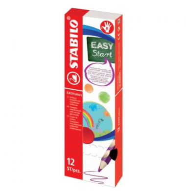 Buntstifte EASYcolors, 332/100, wei&szlig;, dreikant, ergonomisch