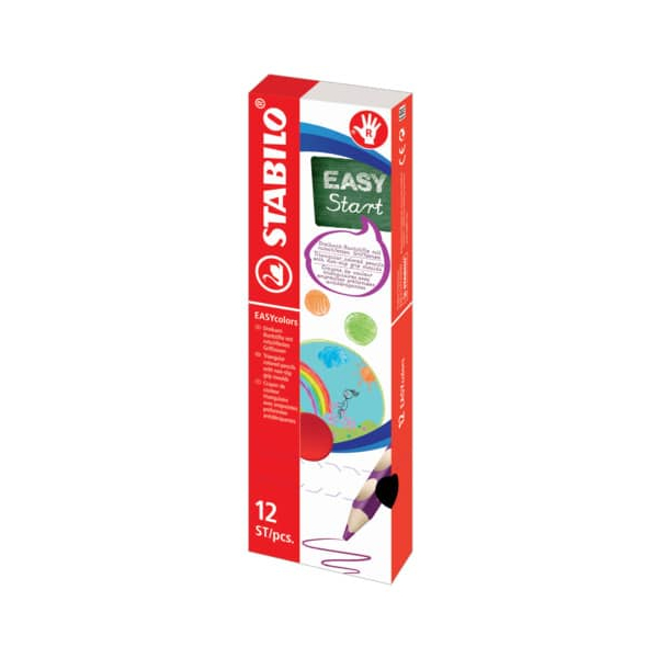 12 Stück Stabilo Buntstifte EASYcolors, 332/100, weiß, dreikant, ergonomisch 4006381605731 Stabilo