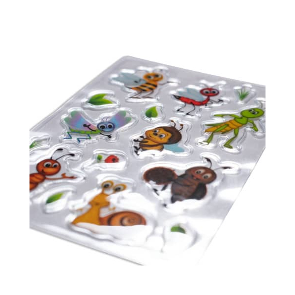 10 x HERMA Schmucketikett MAGIC Wiesentiere Fahrzeuge Transpuffy 1 Bl