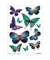 Sticker Schmetterlinge violett