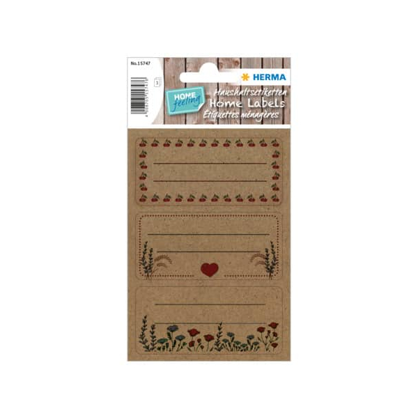 10 Stück Herma Küchenetikette Silphie Frucht und Blüten 4008705157476 Herma 9 Stück