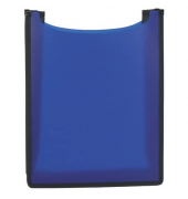 Heftbox 19481, A4 dunkelblau transparent, Kunststoff